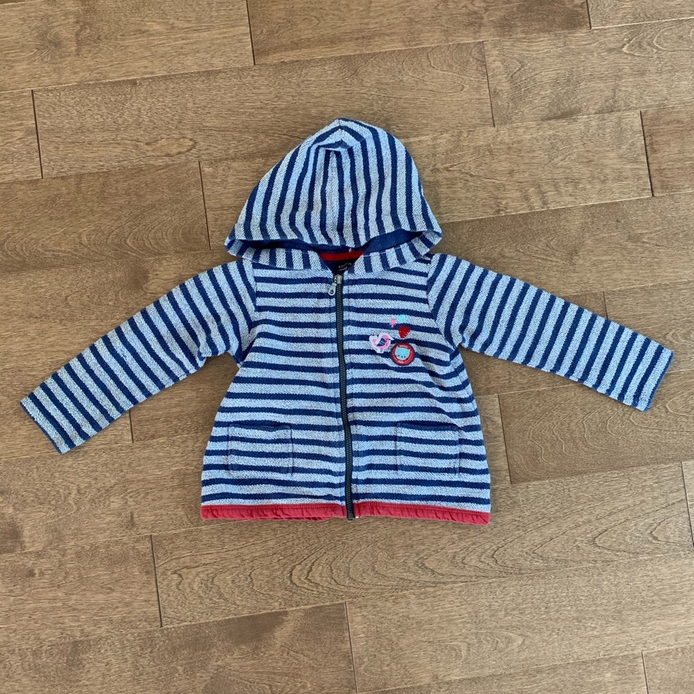 SOURIS MINI Toddler girl zip up hoodie 24m